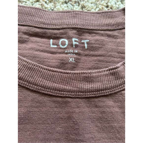 LOFT Tank Top Size XL 100% Cotton Sleeveless Brown - Picture 5 of 8